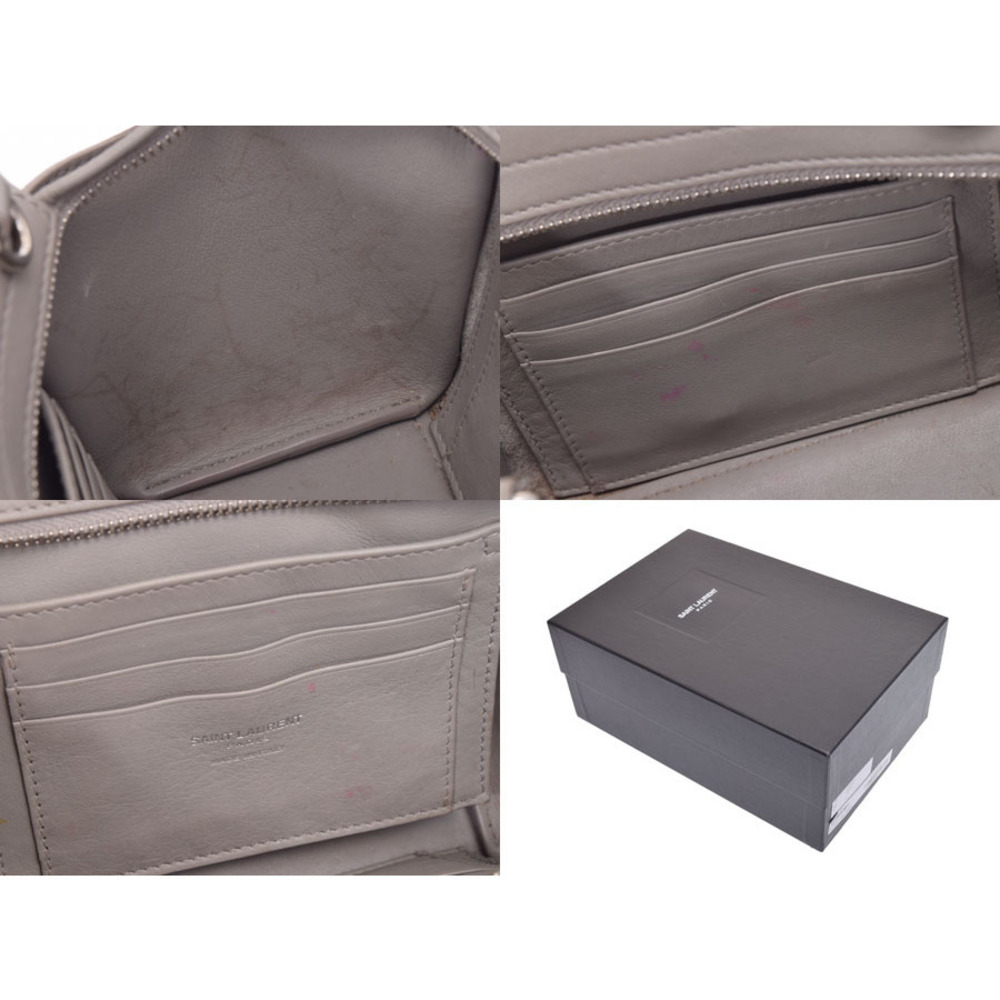 Saint Laurent Y Line Shoulder Bag Gray Calfskin - Picture 9 of 11
